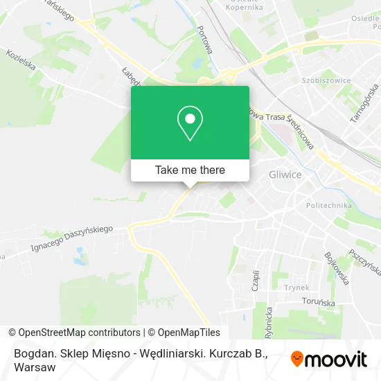 Карта Bogdan. Sklep Mięsno - Wędliniarski. Kurczab B.