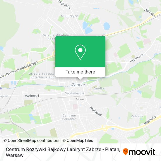 Centrum Rozrywki Bajkowy Labirynt Zabrze - Platan map