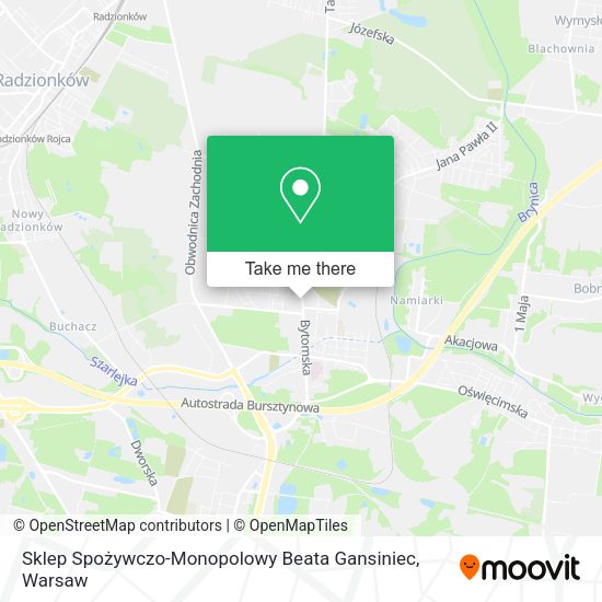 Sklep Spożywczo-Monopolowy Beata Gansiniec map