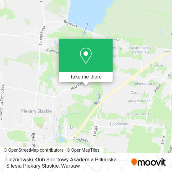 Карта Uczniowski Klub Sportowy Akademia Pilkarska Silesia Piekary Slaskie