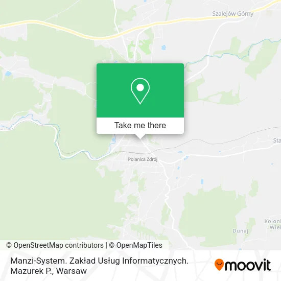 Карта Manzi-System. Zakład Usług Informatycznych. Mazurek P.