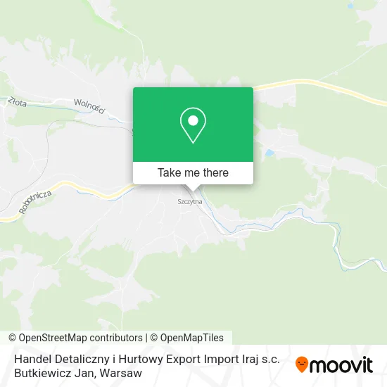 Карта Handel Detaliczny i Hurtowy Export Import Iraj s.c. Butkiewicz Jan