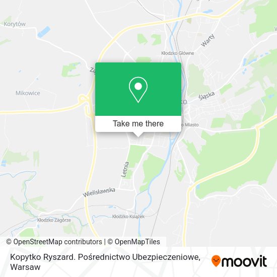 Kopytko Ryszard. Pośrednictwo Ubezpieczeniowe map