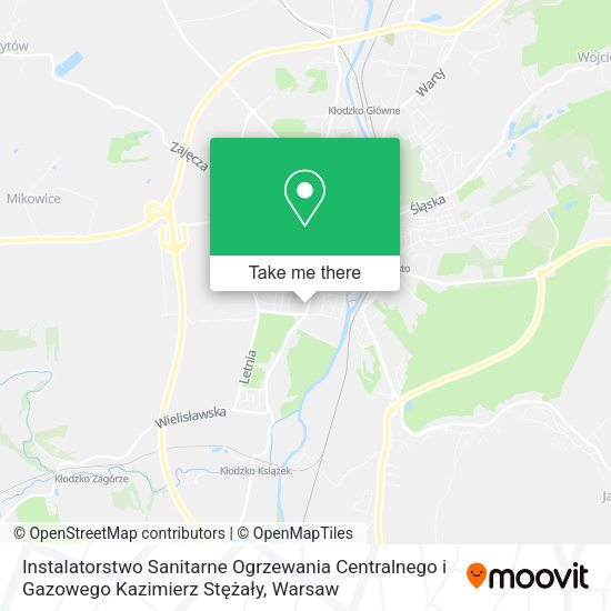 Instalatorstwo Sanitarne Ogrzewania Centralnego i Gazowego Kazimierz Stężały map