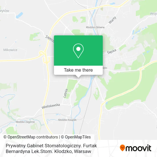 Prywatny Gabinet Stomatologiczny. Furtak Bernardyna Lek.Stom. Kłodzko map