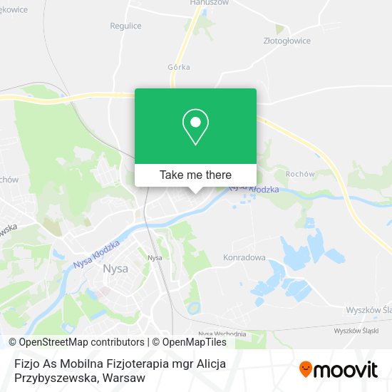 Карта Fizjo As Mobilna Fizjoterapia mgr Alicja Przybyszewska