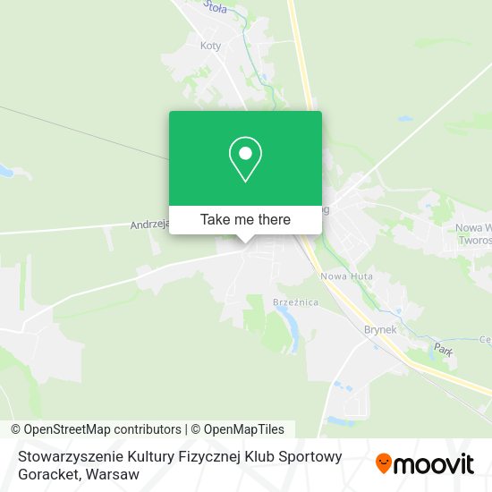 Stowarzyszenie Kultury Fizycznej Klub Sportowy Goracket map