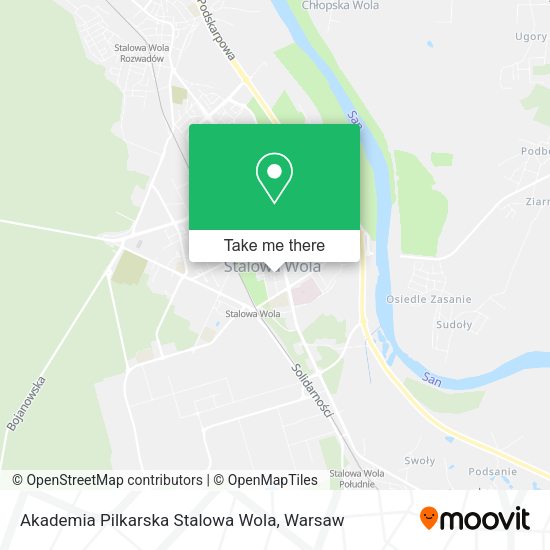 Akademia Pilkarska Stalowa Wola map