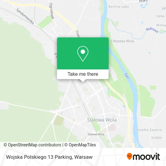 Карта Wojska Polskiego 13 Parking