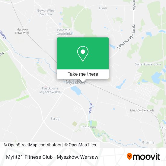 Myfit21 Fitness Club - Myszków map