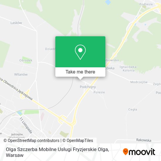 Olga Szczerba Mobilne Usługi Fryzjerskie Olga map