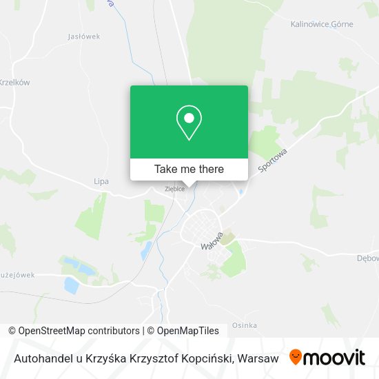 Карта Autohandel u Krzyśka Krzysztof Kopciński