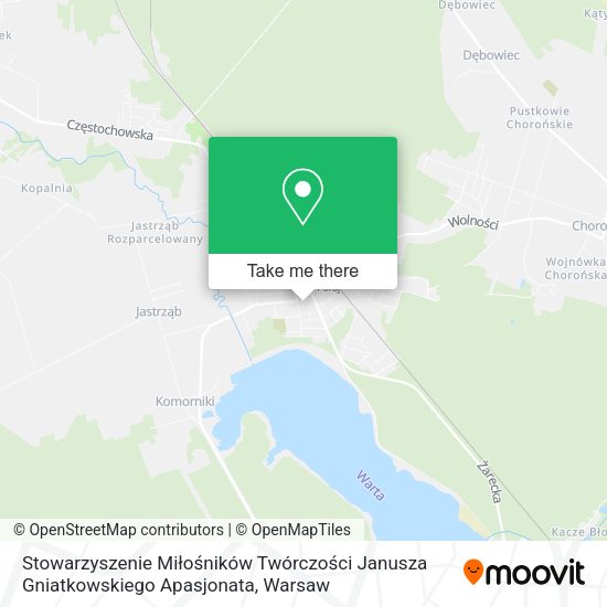 Stowarzyszenie Miłośników Twórczości Janusza Gniatkowskiego Apasjonata map