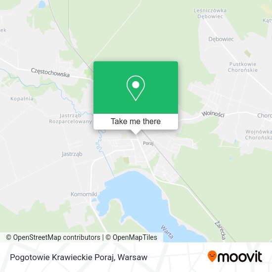 Pogotowie Krawieckie Poraj map