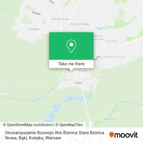 Stowarzyszenie Rozwoju Wsi Bzinica Stara Bzinica Nowa, Bąki, Kolejka map