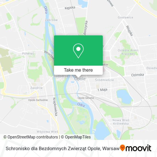 Schronisko dla Bezdomnych Zwierząt Opole map