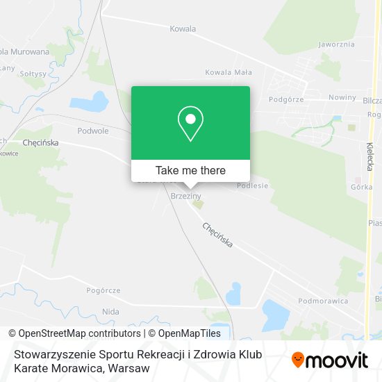 Stowarzyszenie Sportu Rekreacji i Zdrowia Klub Karate Morawica map