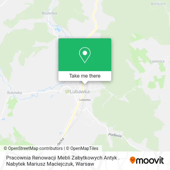 Карта Pracownia Renowacji Mebli Zabytkowych Antyk . Nabytek Mariusz Maciejczuk