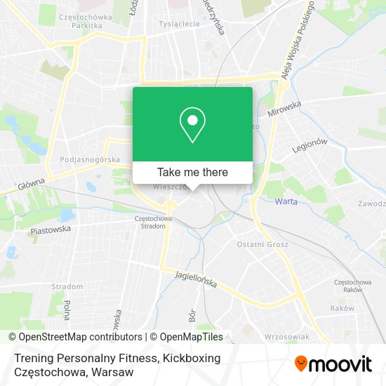 Trening Personalny Fitness, Kickboxing Częstochowa map