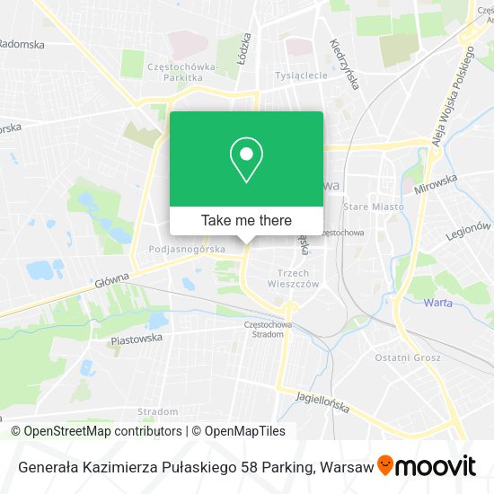 Generała Kazimierza Pułaskiego 58 Parking map