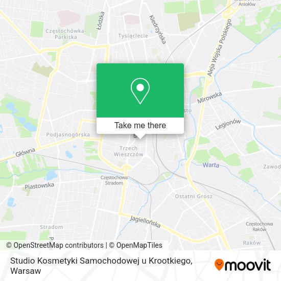 Studio Kosmetyki Samochodowej u Krootkiego map