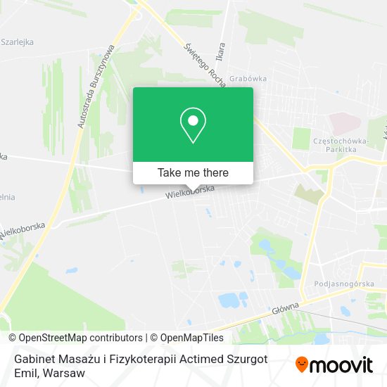 Gabinet Masażu i Fizykoterapii Actimed Szurgot Emil map