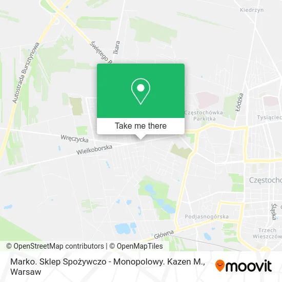 Карта Marko. Sklep Spożywczo - Monopolowy. Kazen M.