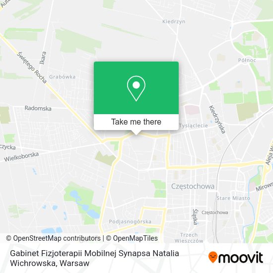 Gabinet Fizjoterapii Mobilnej Synapsa Natalia Wichrowska map