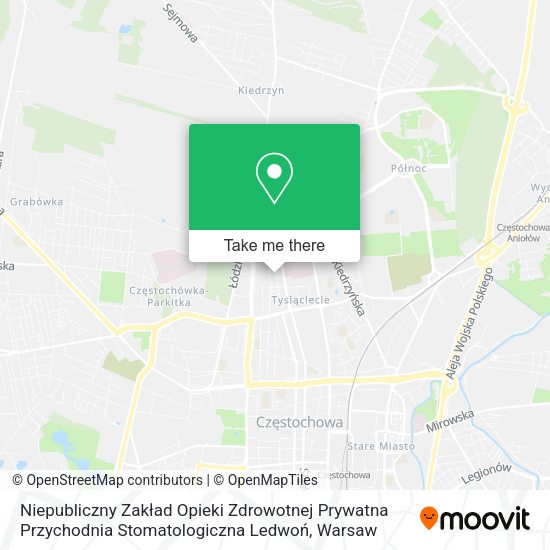 Niepubliczny Zakład Opieki Zdrowotnej Prywatna Przychodnia Stomatologiczna Ledwoń map