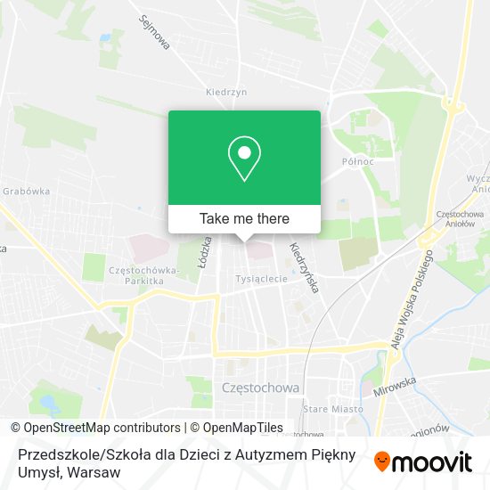 Przedszkole / Szkoła dla Dzieci z Autyzmem Piękny Umysł map