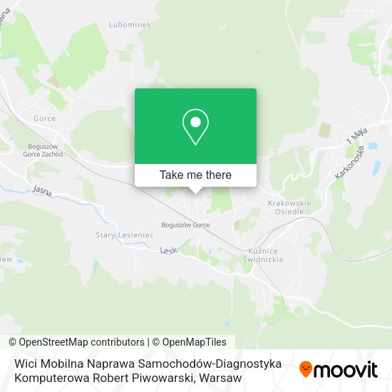 Wici Mobilna Naprawa Samochodów-Diagnostyka Komputerowa Robert Piwowarski map