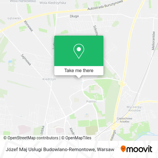 Карта Józef Maj Usługi Budowlano-Remontowe