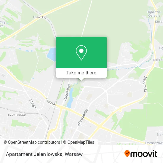 Карта Apartament Jelen'Iowska