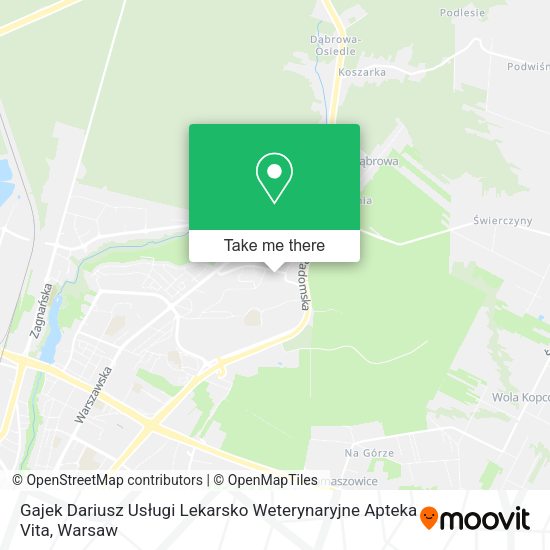 Gajek Dariusz Usługi Lekarsko Weterynaryjne Apteka Vita map