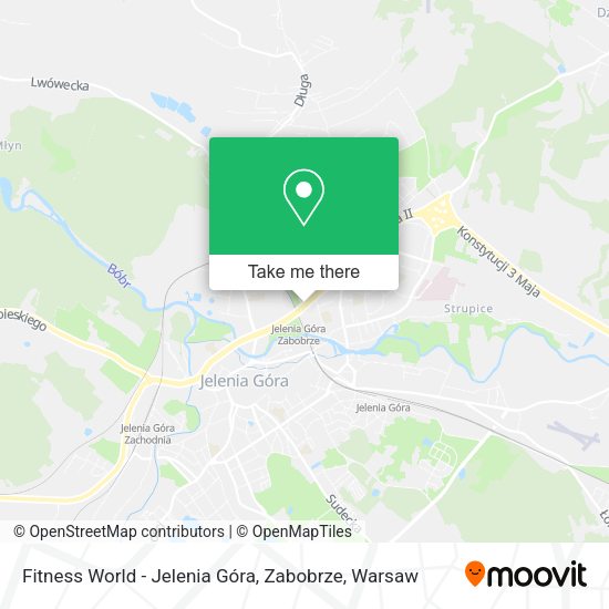 Карта Fitness World - Jelenia Góra, Zabobrze