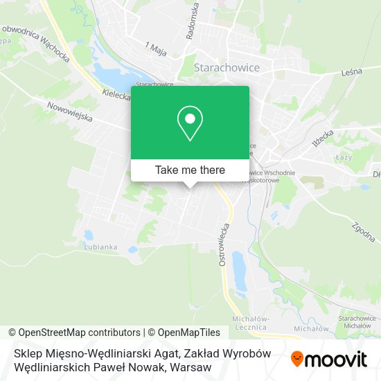 Sklep Mięsno-Wędliniarski Agat, Zakład Wyrobów Wędliniarskich Paweł Nowak map