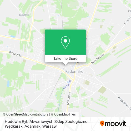 Hodowla Ryb Akwariowych Sklep Zoologiczno Wędkarski Adamiak map