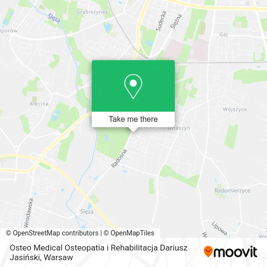 Карта Osteo Medical Osteopatia i Rehabilitacja Dariusz Jasiński