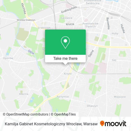 Kamilja Gabinet Kosmetologiczny Wroclaw map