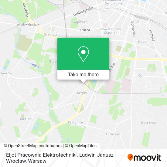 Eljot Pracownia Elektrotechniki. Ludwin Janusz Wrocław map