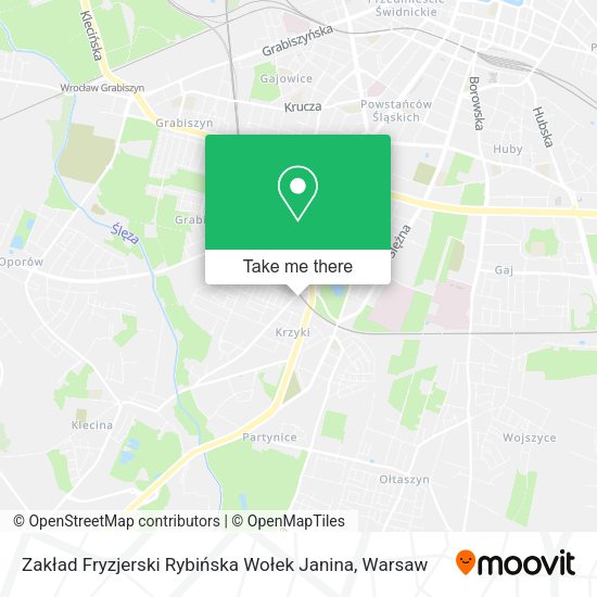 Zakład Fryzjerski Rybińska Wołek Janina map