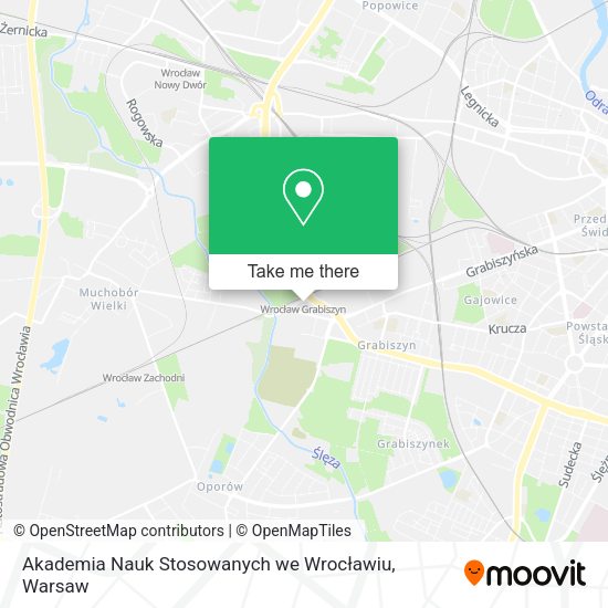 Akademia Nauk Stosowanych we Wrocławiu map