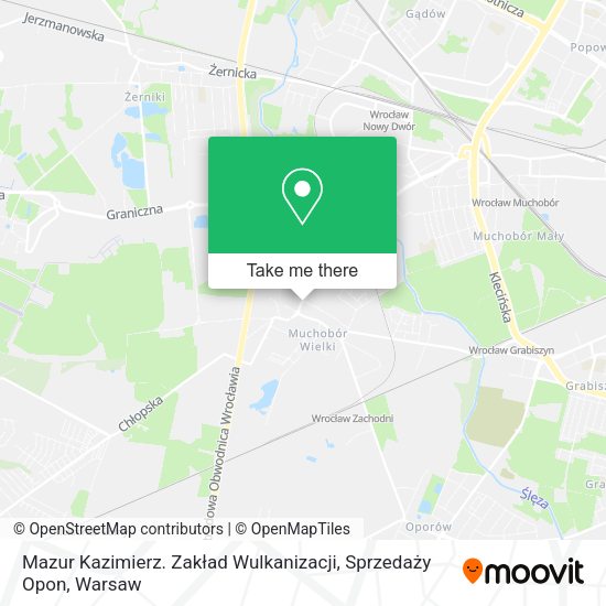 Mazur Kazimierz. Zakład Wulkanizacji, Sprzedaży Opon map