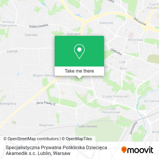 Specjalistyczna Prywatna Poliklinika Dziecięca Akamedik s.c. Lublin map