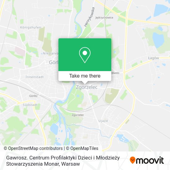 Gawrosz. Centrum Profilaktyki Dzieci i Młodzieży Stowarzyszenia Monar map