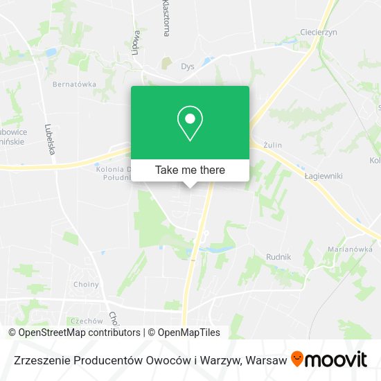 Zrzeszenie Producentów Owoców i Warzyw map