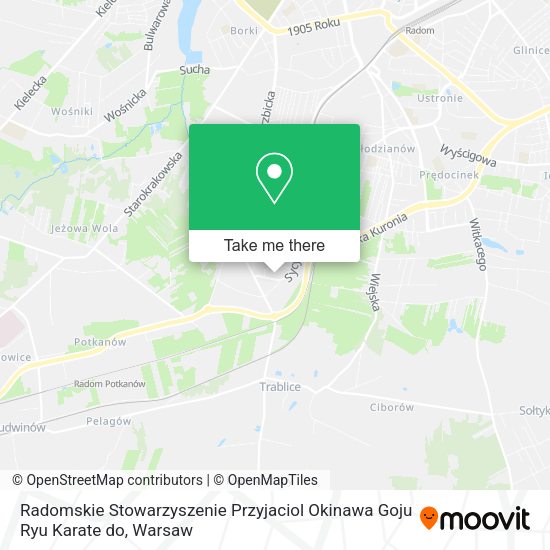 Radomskie Stowarzyszenie Przyjaciol Okinawa Goju Ryu Karate do map