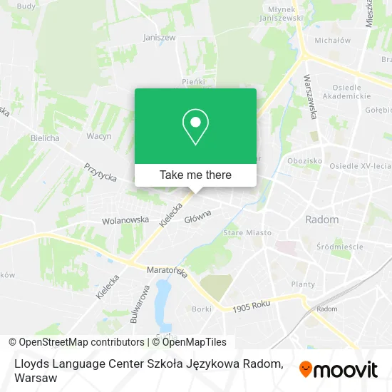 Карта Lloyds Language Center Szkoła Językowa Radom