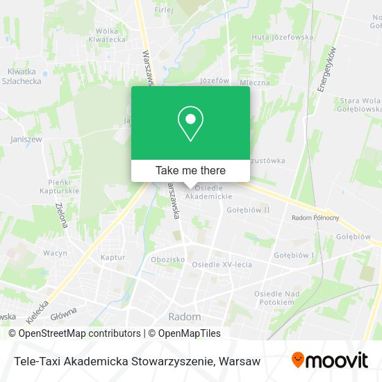 Tele-Taxi Akademicka Stowarzyszenie map