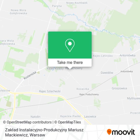 Zakład Instalacyjno-Produkcyjny Mariusz Mackiewicz map